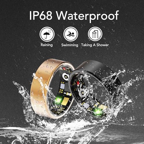 Smart Fitness Tracker Ring for Men & Women - Sleep, Stress & Activity Monitoring, IP68 Waterproof