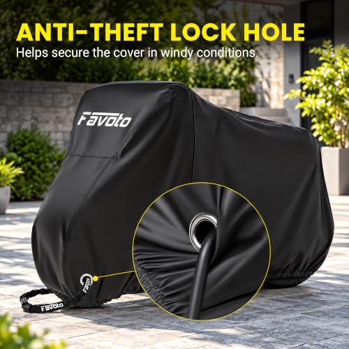 Favoto Waterproof Bike Cover XL for 1 or 2 Bikes Black