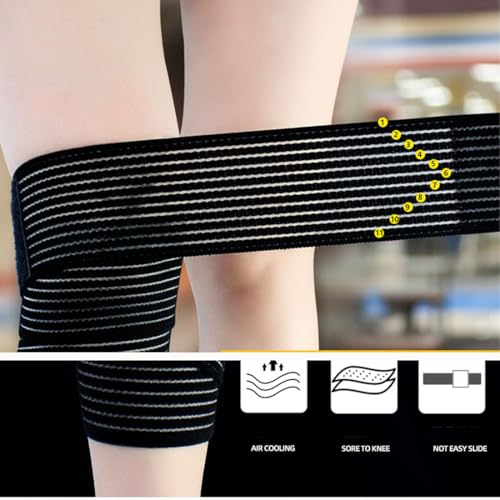 Elastic Knee Compression Wrap Bandage - 70.8 Inch - One Size