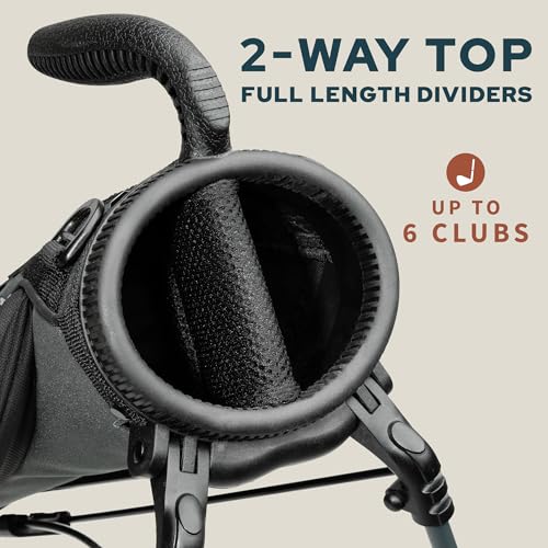 Lightweight Sunday Golf Loma Stand Bag - 31 Inches - Midnight Green