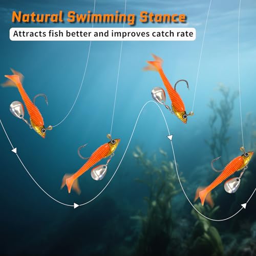 Underspin Jig Heads 1/4oz 5 Pcs - Swimbait with Spinner Blade