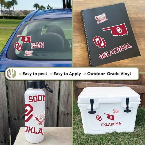 Oklahoma Sooners Vinyl Decal Sticker - College Fan Sports Car Laptop Decor