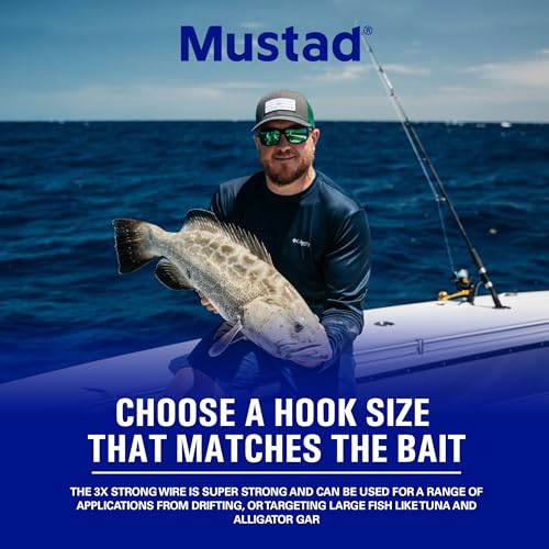 Mustad 9/0 Ringed Demon Offset Circle Hook - 6 Pack, Black Nickel, 4X Strong