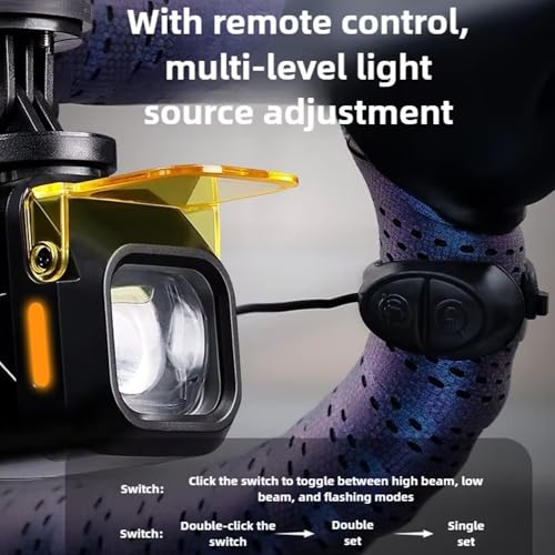 Rechargeable Bike Lights with Fog Light, Remote & Mounts - 1200 Lumens