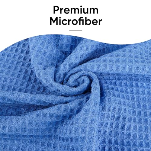 Yoga Mat Towels - Ultra-Absorbent Microfiber, 2 Pack, Blue/Pink
