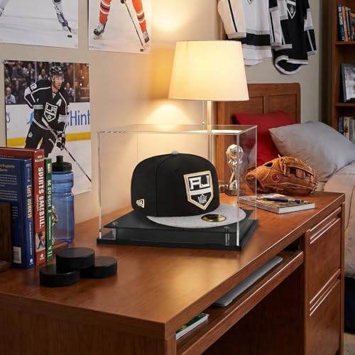 Clear Acrylic Hat Display Case for Baseball Caps & Mini Helmets
