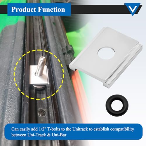 Kayak Track Adapter Plate w/O-Ring for FeelFree Uni-Track&Uni-Bar