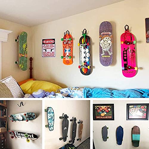 Adjustable Skateboard Wall Rack - Vertical & Horizontal Storage