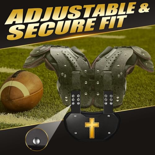 Mieaoll Golden Cross Youth Football Backplate Lower Back Protector ABS Shield