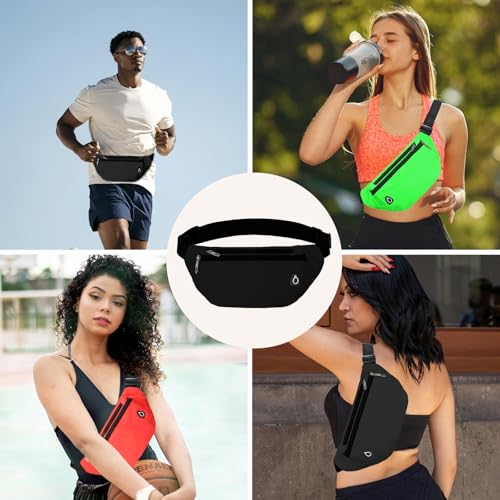 Water-Resistant Fanny Pack for Travel & Hiking - Black
