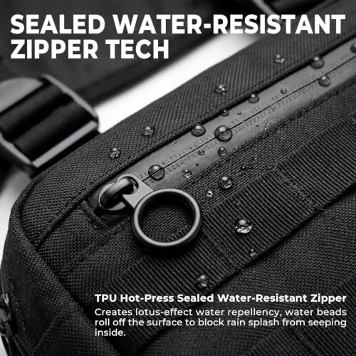 Muserise NRP Black Running Chest Bag with Phone Holder - Water-Resistant & Lightweight