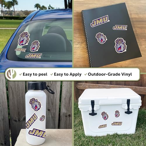Desert Cactus James Madison Dukes Sticker Sheet, 8.5 x 11 inches – Officially Licensed