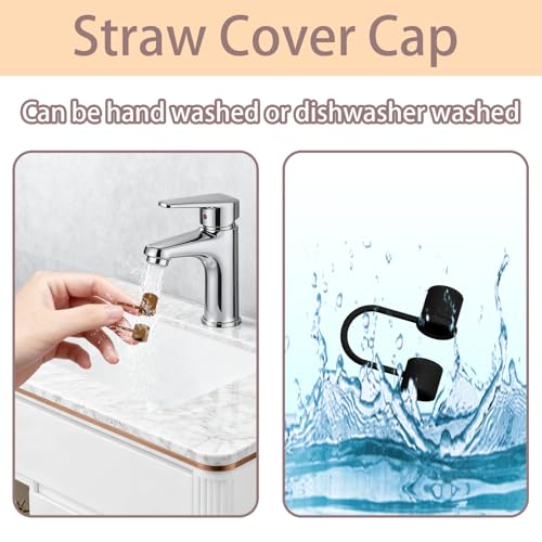 6-Piece Silicone Straw Covers for 10mm Tumbler Straws - Colorful Style