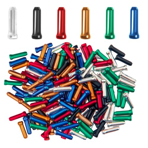 100PCS Bicycle Cable End Caps - Colorful Bike Cable Tips