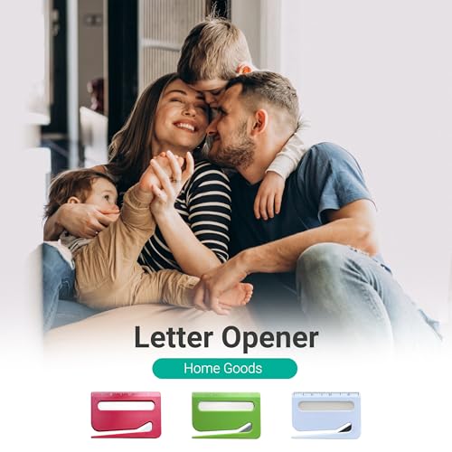 3-in-1 Letter Opener with Built-In Ruler & Magnifier - 3pcs Set B
