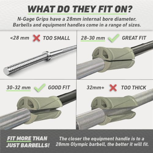 N-Gage EZ Barbell Grips – Ergonomic Strength Training Attachments