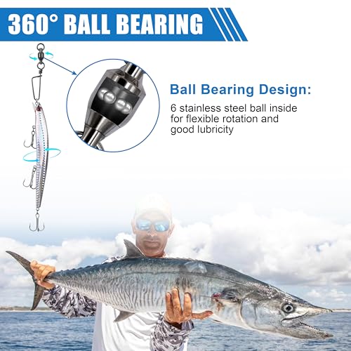 Stainless Steel Fishing Swivels with Coastlock Snaps - Size 0+0 (26lb)
