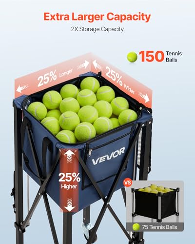 3-in-1 Tennis & Pickleball Ball Hopper - Holds 150 Balls