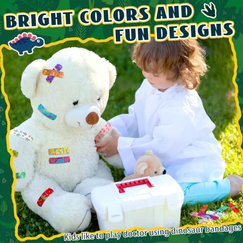 75 Pcs Kids Dinosaur Bandages - 15 Fun Adhesive Styles