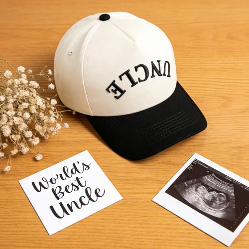 Upside Down Uncle Hat Black One Size - Pregnancy Announcement & Birthday Gift