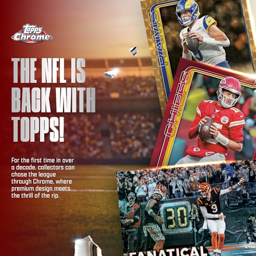 2025 Topps Chrome Football Mega Box - Factory Sealed Trading Cards