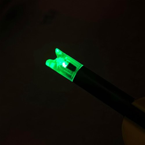 Lighted Nocks for Crossbow - ON/OFF Switch for Archery Hunting - .300 Inside Diameter | 6 Pack