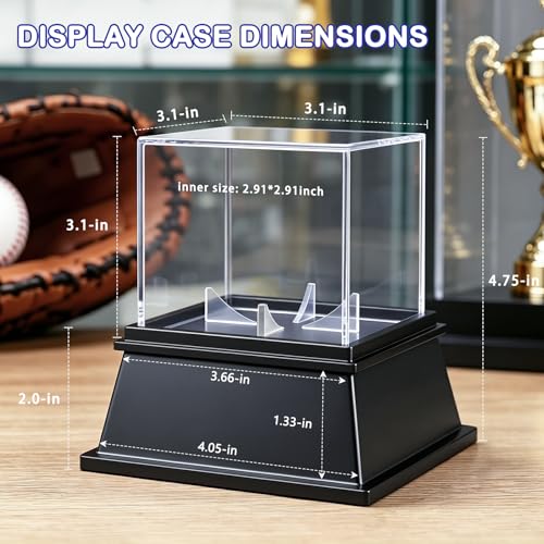 Acrylic Baseball Display Case - Dustproof UV Protected - 1 Pack