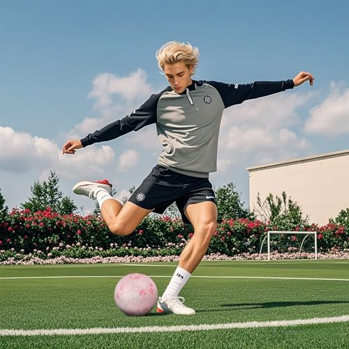 Kuangmi Sakura Size 5 Soccer Ball - Indoor & Outdoor Match Ball for Adults & Youth