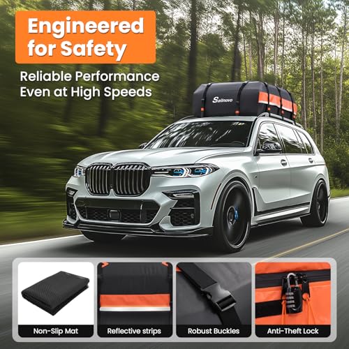 21 Cubic Feet Waterproof Car Rooftop Cargo Carrier Bag - Heavy Duty