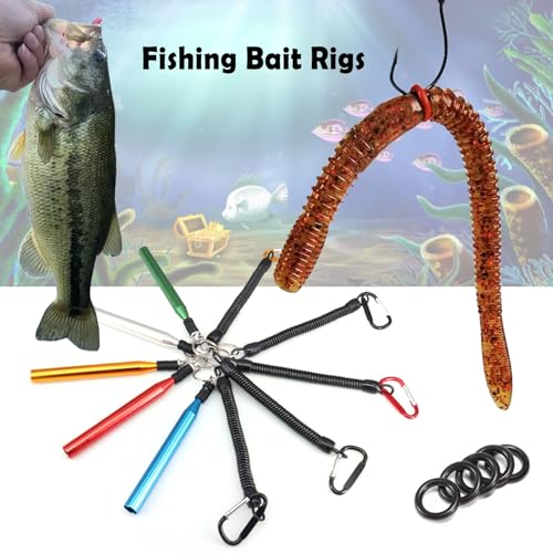 Wacky Rig Tool with 30 O-Rings for Bass Fishing - Green