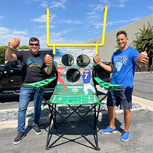 XXL Giant Football Toss Game & Tailgating Chair Combo - 8’ Tall