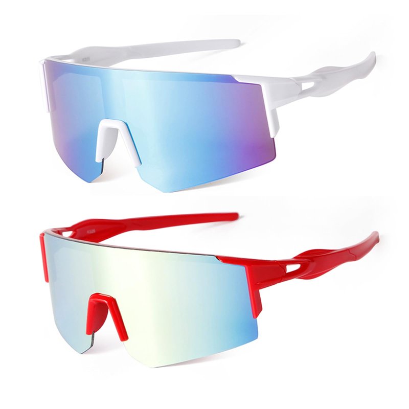 VIA LEECA Youth Baseball Sunglasses Boys Girls Kids Age 6-12 Softball Cycling Sports Beach Football Running Sun Glasses UV400 Protection Mirror Lens Lightweight Red White Frame