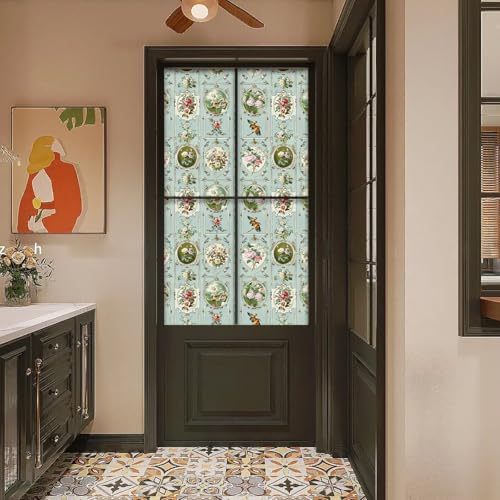 Yancorp 17.3"x118.1" Retro Peel and Stick Wallpaper Floral Contact Paper Self Adhesive Vinyl Removable Boho Decorative Contact Paper for Kitchen Cabinets, Furniture, Bedroom, Bathroom and Walls