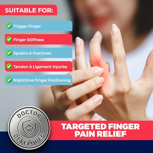 Adjustable Trigger Finger Splint - Support for Arthritis & Sprains - Nude S/M - 1 Pack