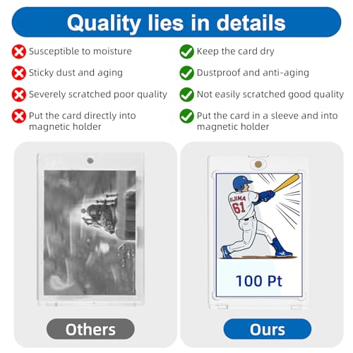 18 Pcs Magnetic Card Holders for Trading Cards - UV & Scratch Protection