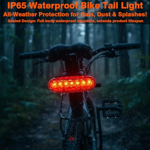 POSIKO Smart Bike Tail Light with Wireless Turn Signals, IP65, USB-C Rechargeable