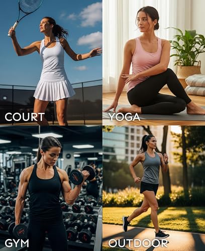 Large 5-Pack Black Women's Racerback Tank Tops - Comfortable & Versatile