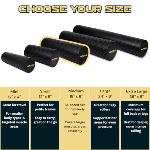 High Density Foam Roller for Deep Tissue Massage & Recovery