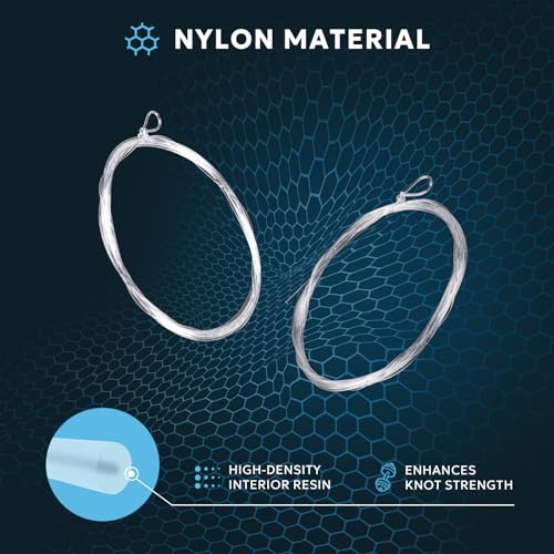 9FT Tapered Leader Line for Fly Fishing - 5X Strength, Clear Nylon