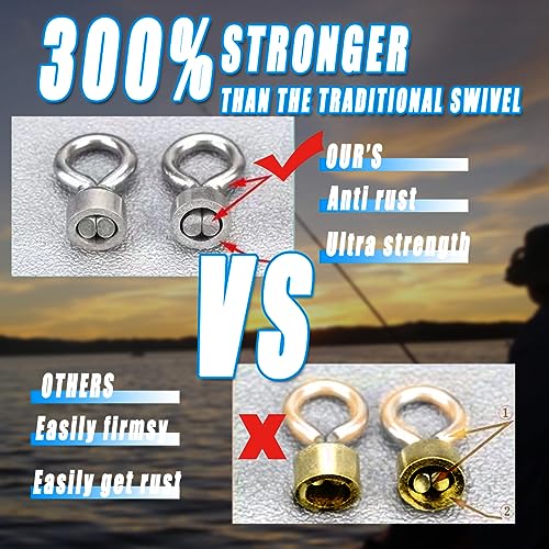 250pcs Stainless Steel Fishing Barrel Swivels - #2, #4, #6, #8, #10
