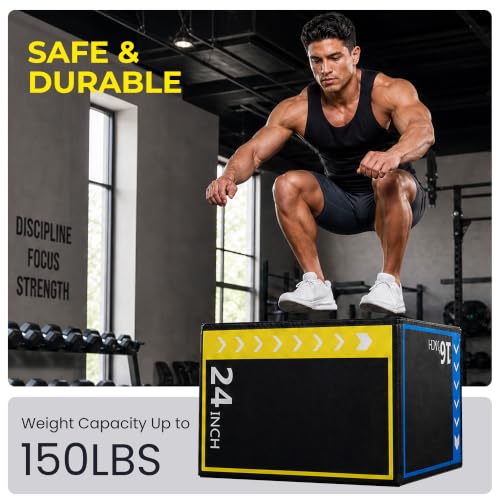 3-in-1 Foam Plyo Box - 16'' 20'' 24'' Soft Jump Box - Multicolor