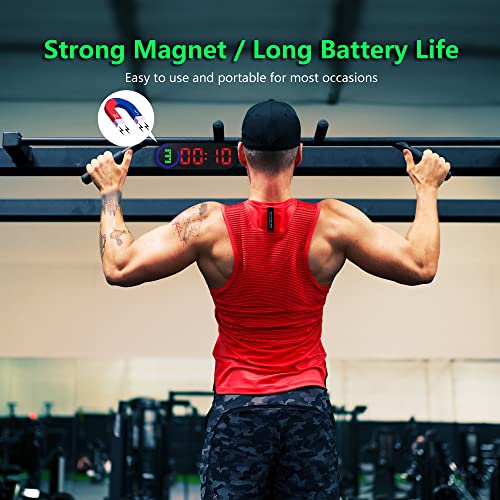 Portable Gym Timer with Progress Bar - Rechargeable Black+Red