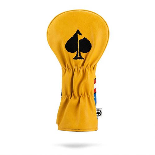 Pins & Aces Patriot Head Cover - Premium, Hand-Made Leather Headcover - American Patriot Inspired, Revolutionary Themed, Tour Quality Golf Club Cover - Style and Customize Your Golf Bag (Driver)