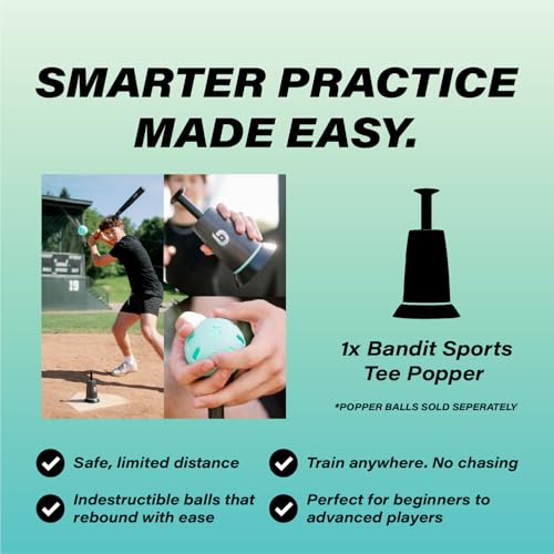 Durable Nylon Batting Tee Popper for Baseball Training - Includes 1 Popper Ball