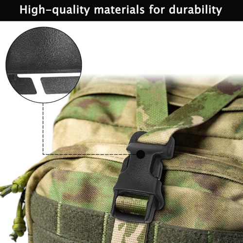 1-Inch Quick Release Buckles for Tactical Vests & Bags - Black