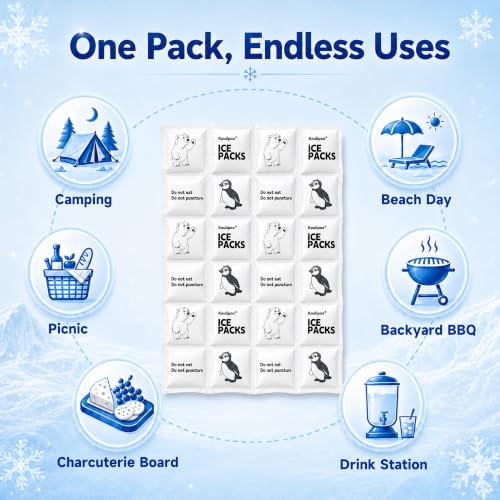 Flexible Reusable Ice Packs for Coolers - 6 Cut-to-Fit Sheets