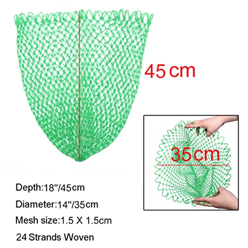 Fishing Net Replacement - Green 14 Inch Nylon Landing Net