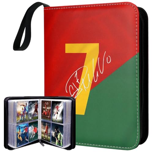 HBK Soccer Card Binder NO-7 / 400 Pockets - Large Capacity Sports Card Organizer