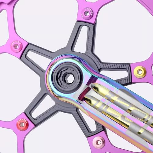 7075 Aluminum Alloy Chainring Bolts - Light Pink / Double