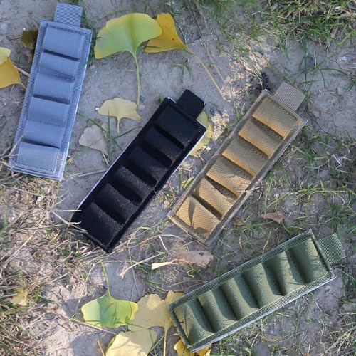 6-Round Shotgun Side Saddle Carrier - 12/20 Gauge, Black - 4 Packs